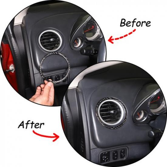 Soft Carbon Fiber Side Air Vent Frame Sticker For Mitsubishi Eclipse 2006-2011