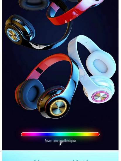 Luminous Heavy Bass Wireless Bluetooth Sports Headset with Mic