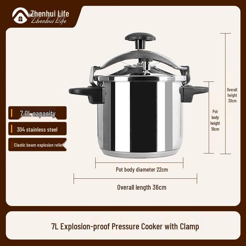 Zhenhui 304 Stainless Steel Pressure Cooker