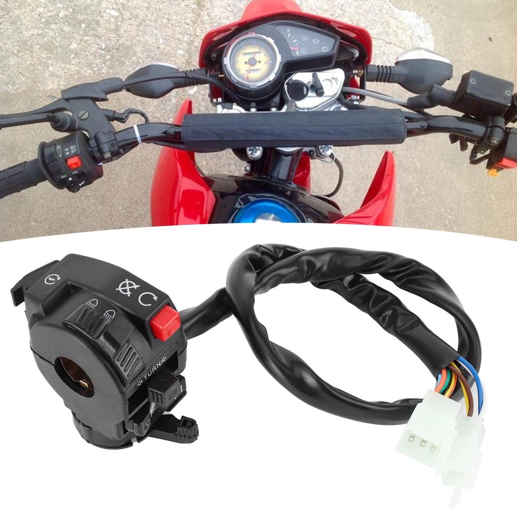Motorcycle Handlebar Switch,ATV Handlebar Switch,22mm Handlebar Switch,9-Pin 8Wire Fits 200cc250cc Dirt Quad Bike Bike Atv