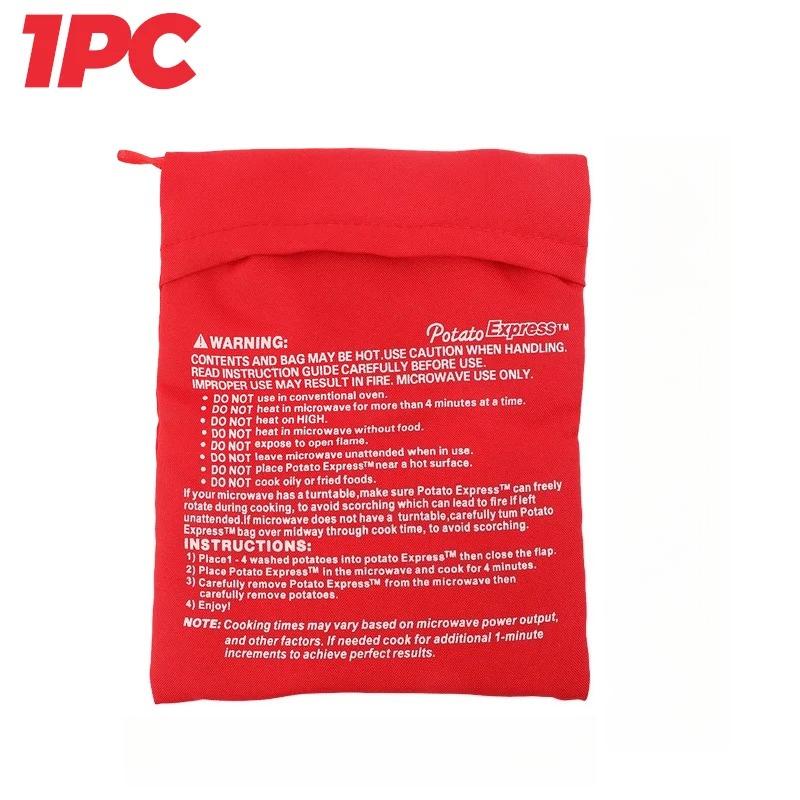 1-10pcs Microwave Potato Bag Reusable Roasted Potato Corn Pouch Microwave Baking Cotton Bag Portable Home Kitchen Cooker Gadgets