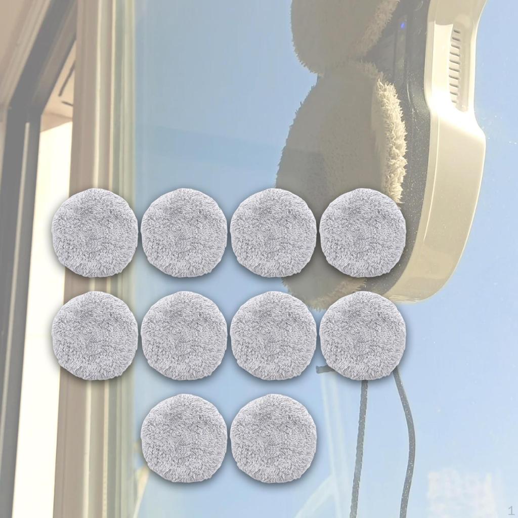 10 Pack of Cleaning Pads for Window Robot, Microfiber Cloth Glass And Tile