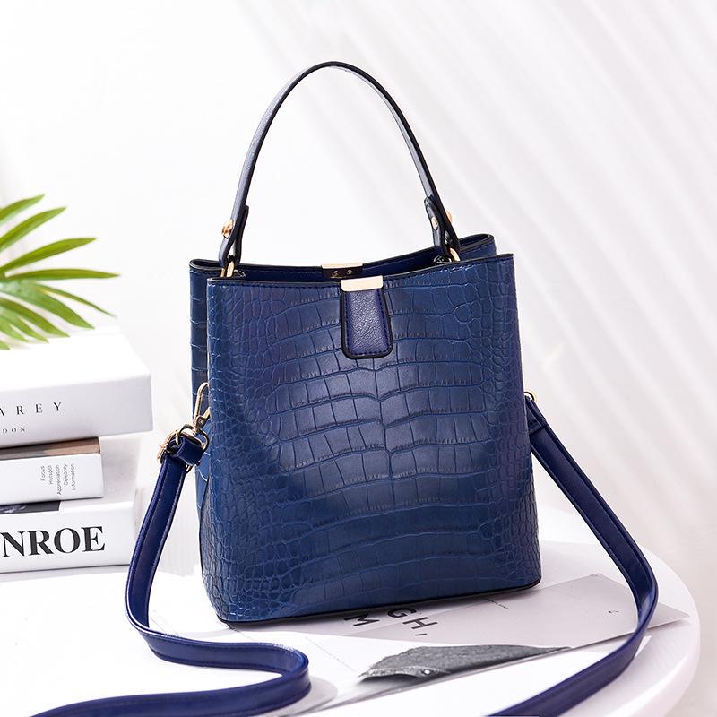 Retro Casual Alligator Handbags Women Crocodile Pattern Messenger Bag Lady Shoulder Crossbody Bag Female Purse Bucket Bags KTY