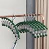 Stainless Steel 10 Clips Sock Drying Rack Waterproof Non-slip Windproof Sock Clips Space Saving Legging Organizer Balcony