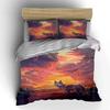 "Sunset Wolf Landscape Decor Set" Soft Comfortable Duvet Cover Bedding Set Included 1*Duvet Cover & 2*Pillowcases Gift