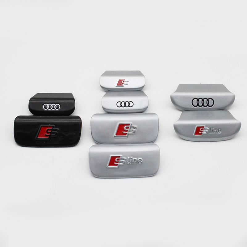 For Audi RS3 1Pc 3D Metal Car Steering Wheel Badge Logo Emblem Sticker For Audi A7 A3 A4 A6 A5 Q5 A1 Q7 Q3 Q4 TT SQ5 RSQ3 RS Q8 S3 S4 RS5 RS6