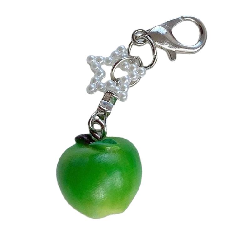 Delightful Tiny Fruit Keychain With Star Accent A Fun Addition To Your Accessories Unique Key Accessory Bag Adornment