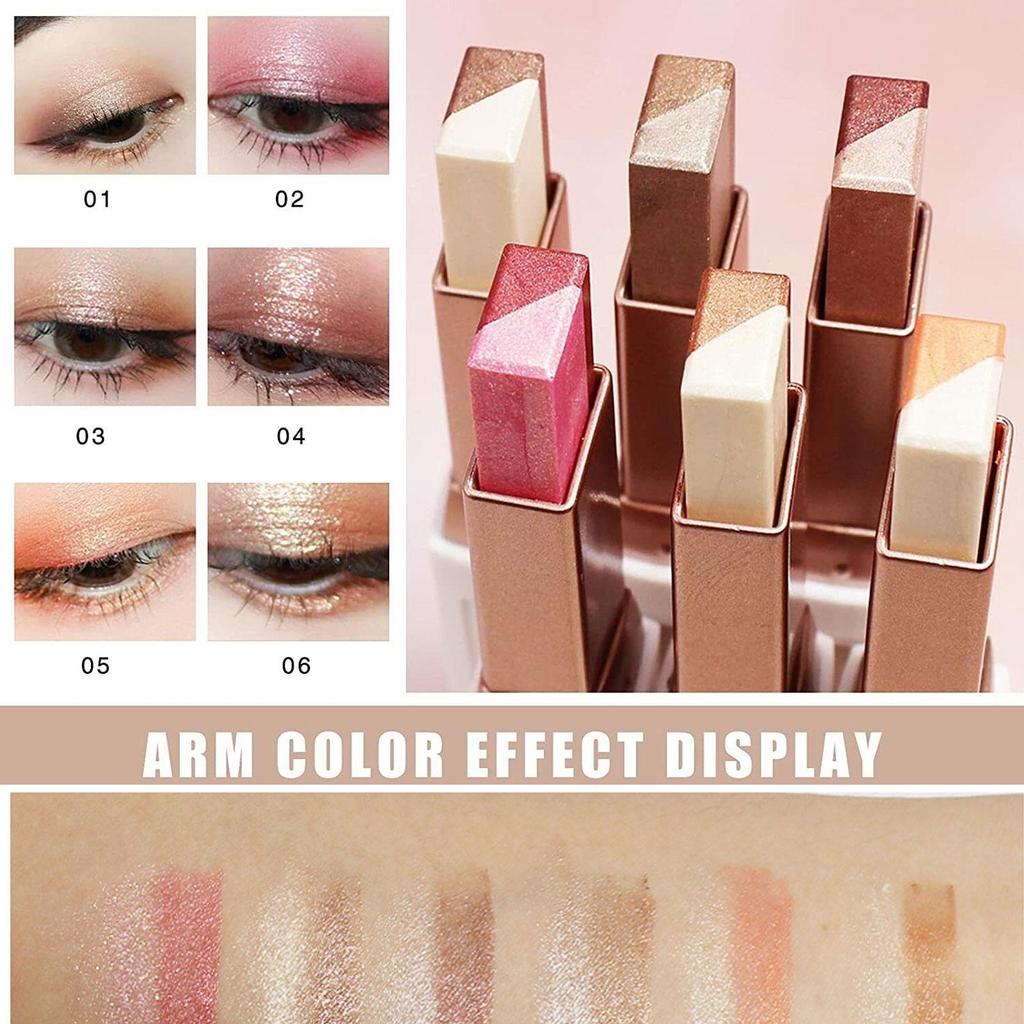 Gradient Eyeshadow Stick Waterproof Long Lasting Glitter Eyeshadow Makeup Eye A3T1
