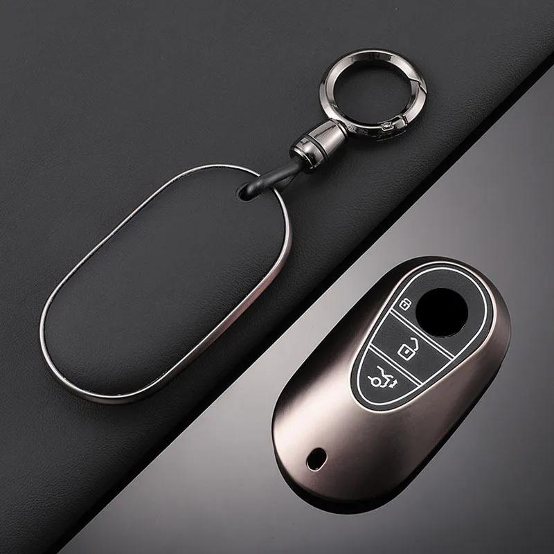 Kůže pro Mercedes Benz 2022 C S Třída W206 W223 S350 C260 C300 S400 S450 S500 Chytrý Vzdálený Obal na Klíč od Auta Držák Klíčenka