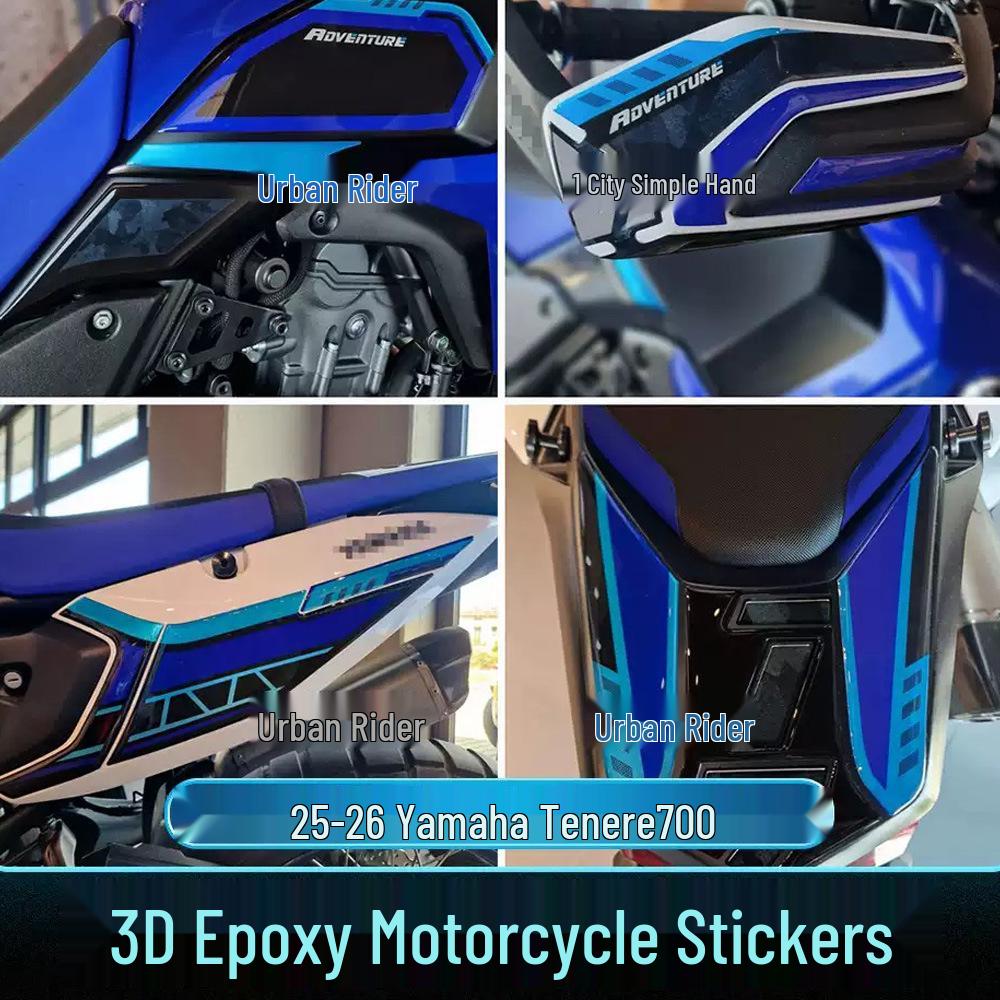 Yamaha Tenere700 2025-2026 3D Gel Waterproof Scratch-Resistant Body Stickers Set