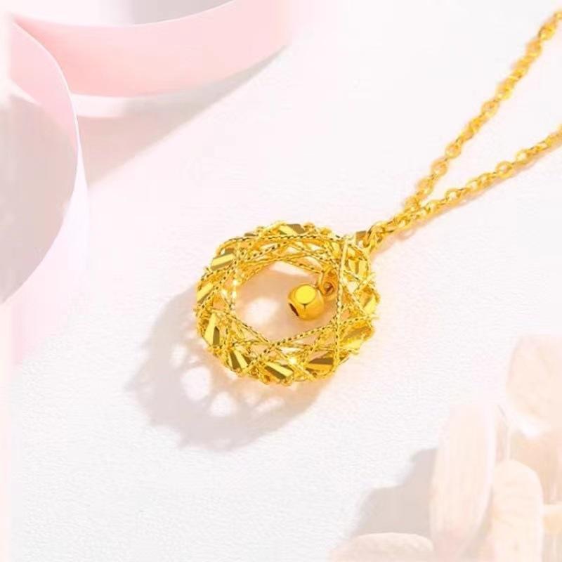 Dreamweaver Mesh Ring Necklace for Women Niche Hollow Design Light Luxury High-end Temperament Simple Collarbone Chain