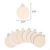 50x Christmas Wooden Round Tags Natural DIY Chips Hanging Ornaments