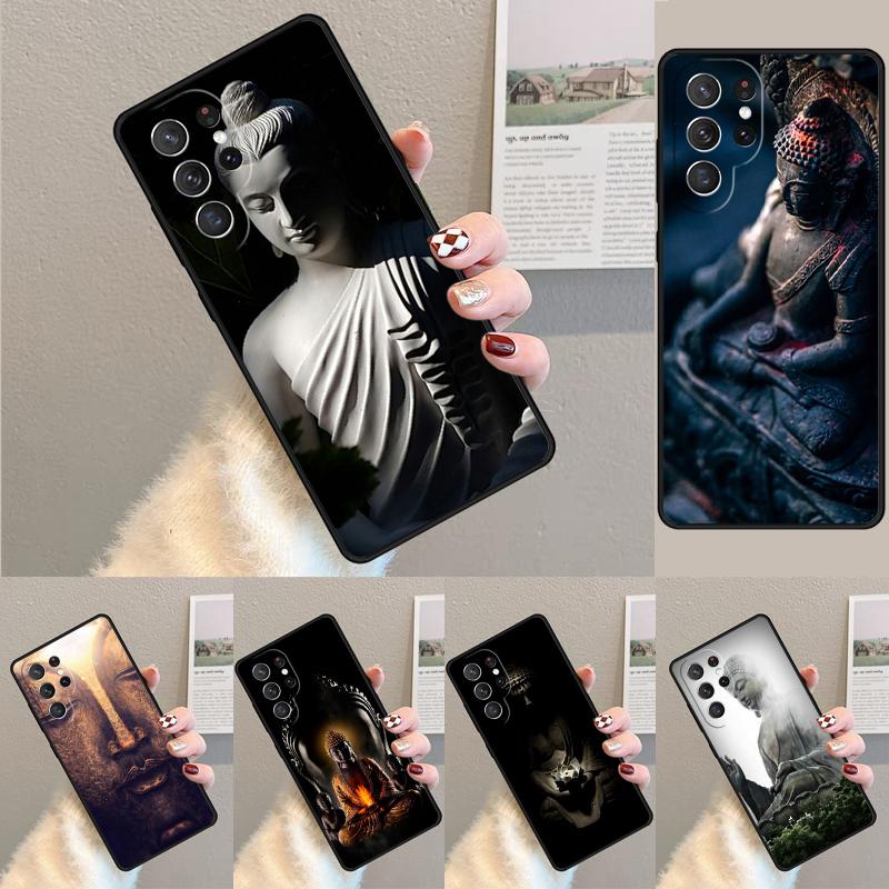 Buddhism Buddha Statue Vintage Gautama Phone Case for Samsung Galaxy Note 10 Pro S26 Ultra S23 S24 FE S25 S21 S22 PLUS Cover