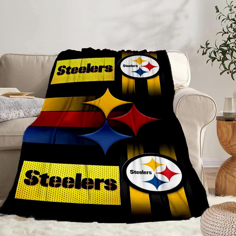 Pittsburgh Steelers Portable Blanket/Soft Blanket Bedding Blanket Suitable for Travel Camping Living Rooms Offices Sofas Fan Gifts