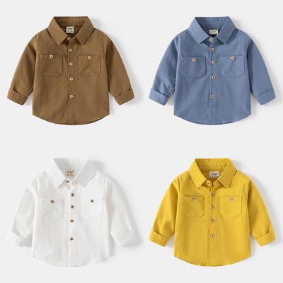 Herbst Koreanischer Stil Jungen Umlegekragen Langarm Baumwollhemd - Bequem, Lässig und Trendig