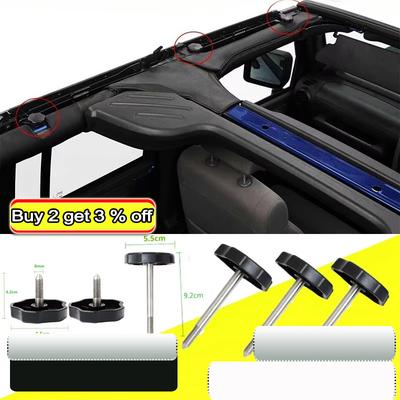 6 Stück Softtop Dach Fensterrahmen Umrandung Befestigung Daumenschrauben Muttern Knopf P für Jeep Wrangler JK 2007-2018 (2 Kurz + 4 Lang)