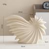 Matte White Fashion Plain Fired Irregular Wrinkled Vase Abstract Crafts Ceramic Flowerpot Desktop Decoration Ceramic Flower Vase