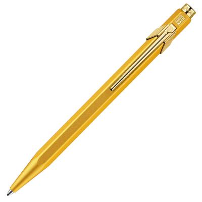 CARAN 849 Premium rutalinis rašiklis, auksinis metalas, oficialiai importuotas D'ACHE rašiklis, aliejinis pagrindas, strypelis, NF0849-999, skardinė,