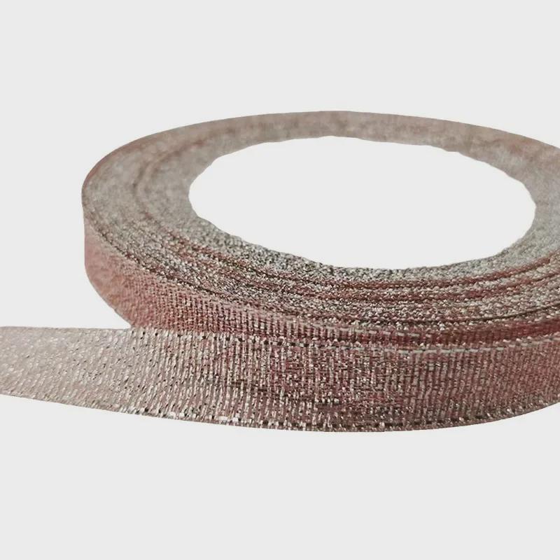 22m Złota i Srebrna Wstążka do Pakowania Prezentów i Dekoracji Tortów, 1cm Szeroka