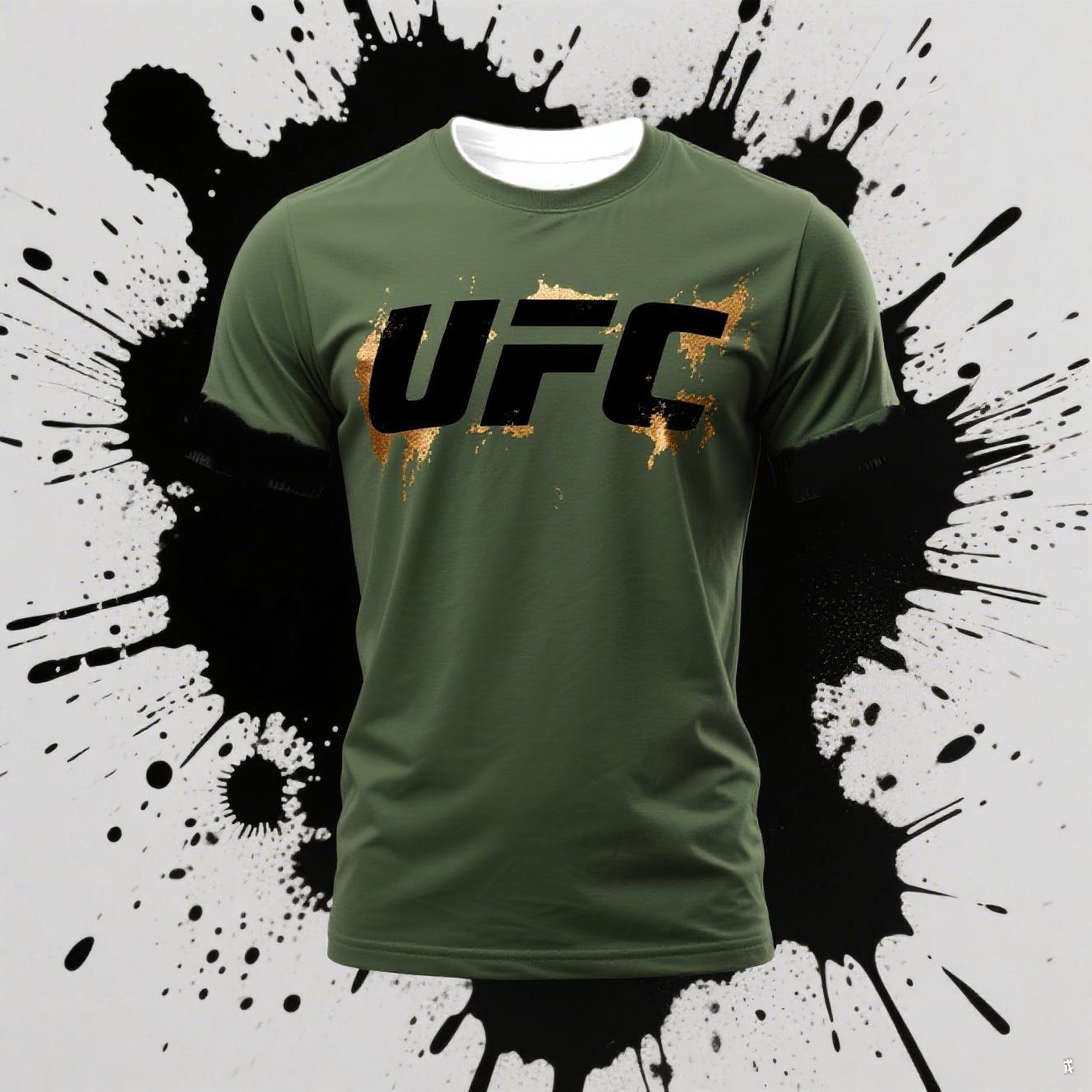 

2026 Summer UFC Printing Fighting Graphic Tshirt Women Sports Cotton Short Sleeve Loose Leisure Fitness Shirt Unisex 4XL