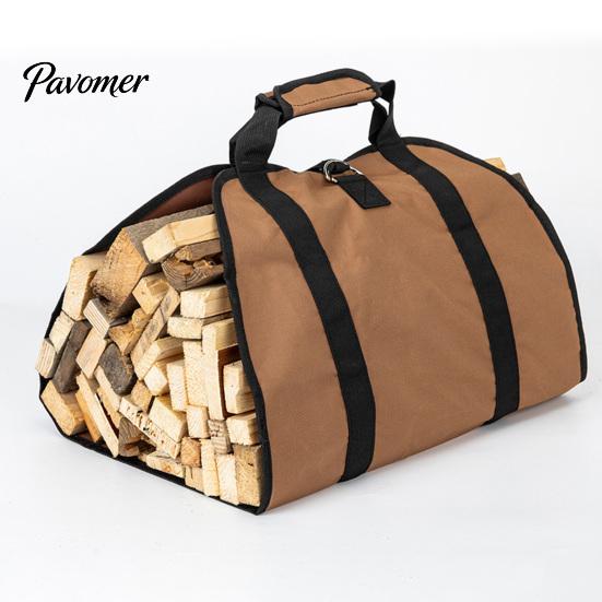 Portable Wood Log Storage Firewood Carrier Bag with Handle, Heavy Duty Large Tote, Durable Hauler Oxford Cloth Holder for Indoor And Outdoor