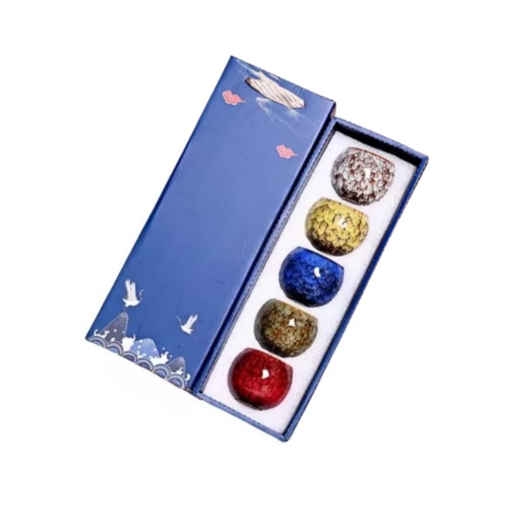 Ceramic Tea Cup Traditional Chinese Design Portable Daily Use Teacup for Tea Ceremony and Present for Friends and Family