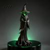 Spooky Resin Statue Halloween Witch Statue, LED Light Up Gothic Figurine, Mysterious Party Decoration Dark Fantasy Sculpture for Desktop Bookshelf