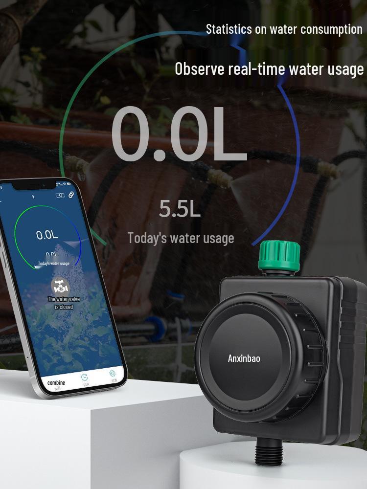 Smart WiFi Timer: Automatic Remote-ControlFlower Watering Kit with Adjustable Sprinkler Head