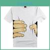 New Men's Fashion 3d Printed T-shirt With Funny Big Hand Short Sleeve Tee**