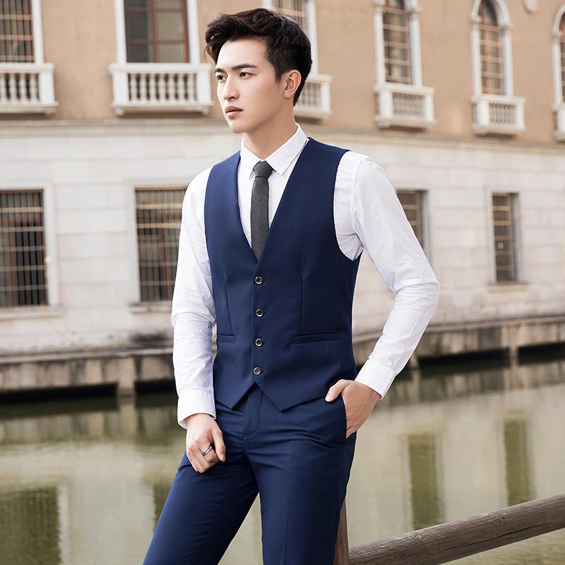2022 Men's Solid Color Two-Button Suit & Trousers Set