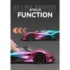 1/24 Apollo Project EVO Electroplated Sports Car Alloy Model Diecast Metal Racing Car Vehicles Home Trendy Toy Decorations Gifts
