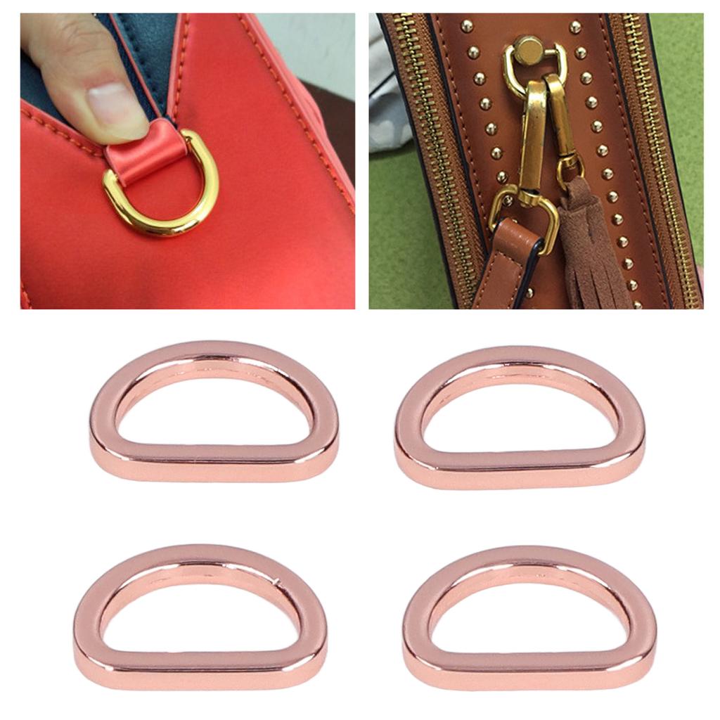 10pcs D Rings Glossy Comfortable Small Compact Decorative Bag Buckles for Crafts
