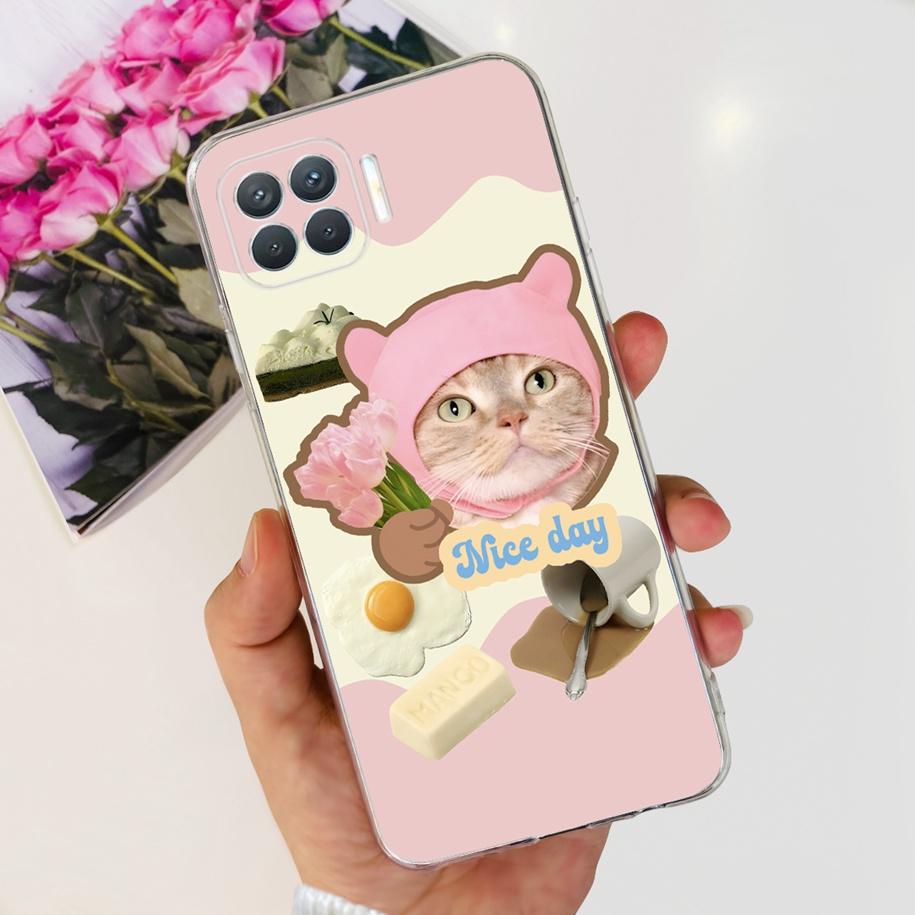 For OPPO Reno 4 Lite Case CPH2125 Phone Case Cute Cartoon Soft Silicone Back Cover For OPPO F17 Pro CPH2119 Coque A93 2020 Funda