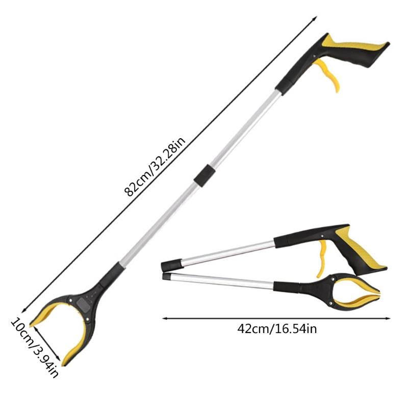 Grabber Reacher Tool, Wide Jaw, Foldable,Aluminium Alloys for Firm Grip, 32" with Magnets,Ergonomics Handle