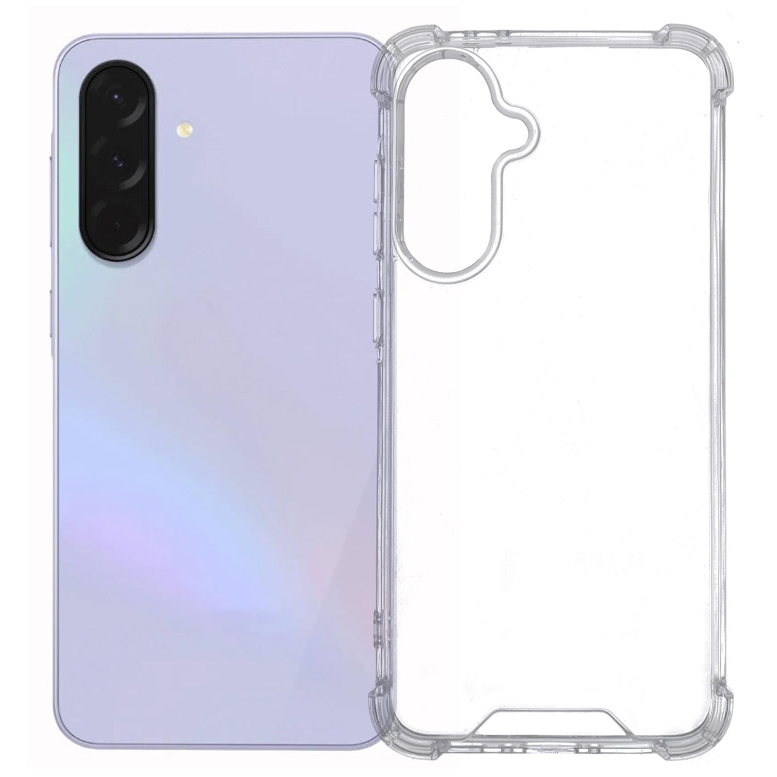 

For Samsung Galaxy A26 5G Clear Phone Case TPU+Acrylic 1.5mm Shockproof Back Cover Type A