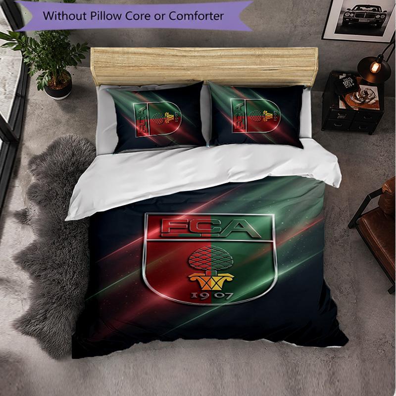 FC Augsburg FC Themed Bedding 3Pcs Duvet Cover Set Decorative Bed Linen For Teen Room Home Decoration