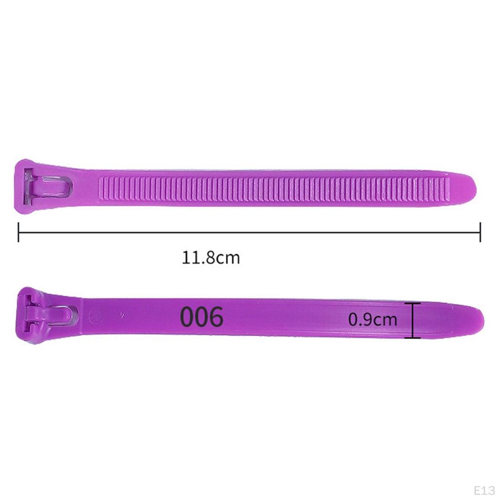 100 Pieces Numbered Chicken Leg Bands Tags Color Versatile Reusable Poultry Foot Rings for