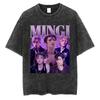Vintage Washed Ateez Yunho Kpop Band Album 2026 TShirt Mens Women Hip Hop Loose Korean Fashion Short Sleeve T Shirt Streetwear
