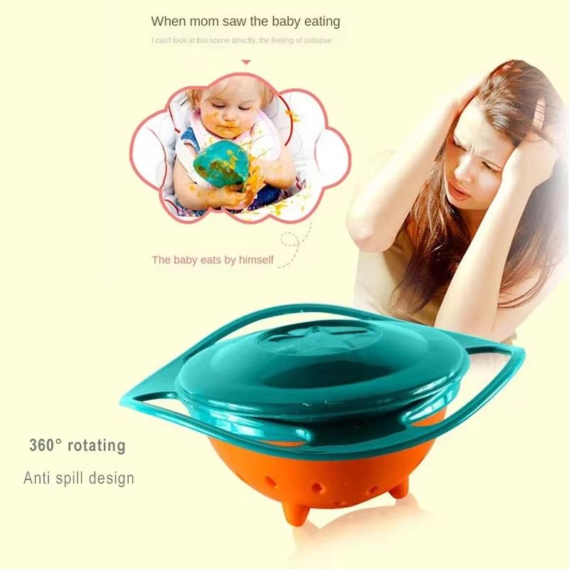 Universal-Gyro-Schüssel für Kinder, Drehwaage, neuartiger Gyro, 360 Grad drehbar, auslaufsicher, Futternäpfe für Babys, Drehwaage-Spielzeug