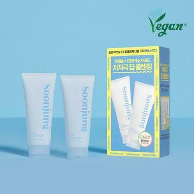 [Exkluzivně OY] Speciální sada Soonjung pH 5.5 Pěnový čisticí prostředek 1+1 (150 ml + 150 ml)