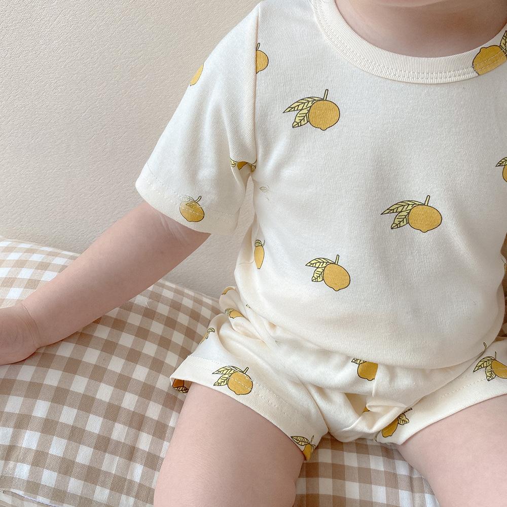 Children's Home Clothes Summer Children's Pajamas Suit Girls Home Clothes Cotton Short-sleeved Suit Cartoon