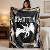 Flanelová deka s potiskem Led Zeppelin, útulná, lehká, plyšová přehozová deka pro postel, pohovku, domácí použití