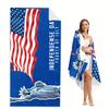 Adorable American Style Beach Towel, Freedom Theme Art, Soft Microfiber Towel, Perfect Gift For National Holiday