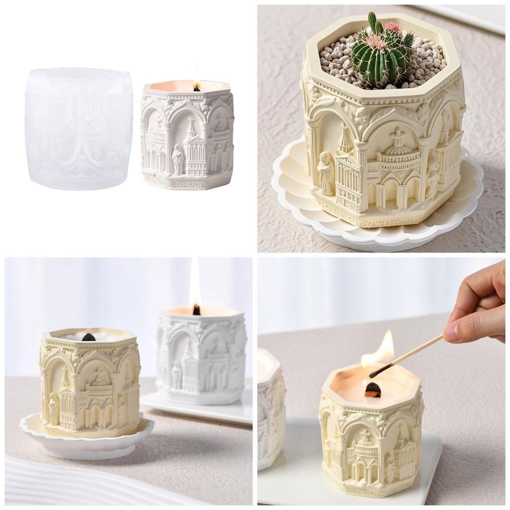Reusable Nordic Styles Flexible Silicone Craft Mould for Plaster Castes Resin Jewelry and Decorative Storage Solution
