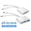 FONKEN Multifunction Card Reader Type C/Lightning To SD/TF/USB Memory Card Adapter For PC Laptop Phone U Disk