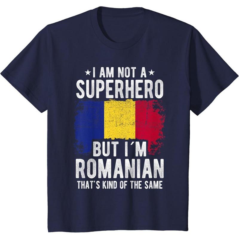 T-shirt Bandiera Romania Sono Rumeno Grafica T-Shirt per Uomo Abbigliamento Casual Estate Palestra Sport Top Magliette Donna Manica Corta