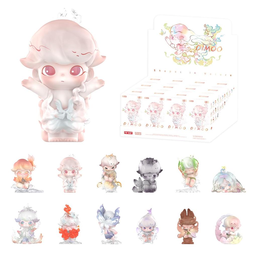 POP MART DIMOO Shapes In Nature Series Box of Pop Mart Gachapon Blind Box Plastic Premium PVC Soft Original Birthday Gifts [Assorted 12] Figures,
