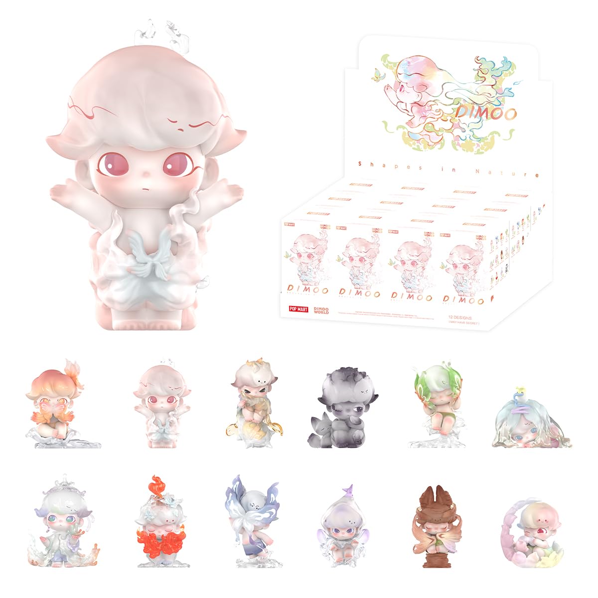 

POP MART DIMOO Формы в природе Серия Коробка Pop Mart Гашапон Слепая коробка Пластик Премиум ПВХ Мягкий Оригинальные Подарки на День рождения [Ассорти 12] Фигурки,