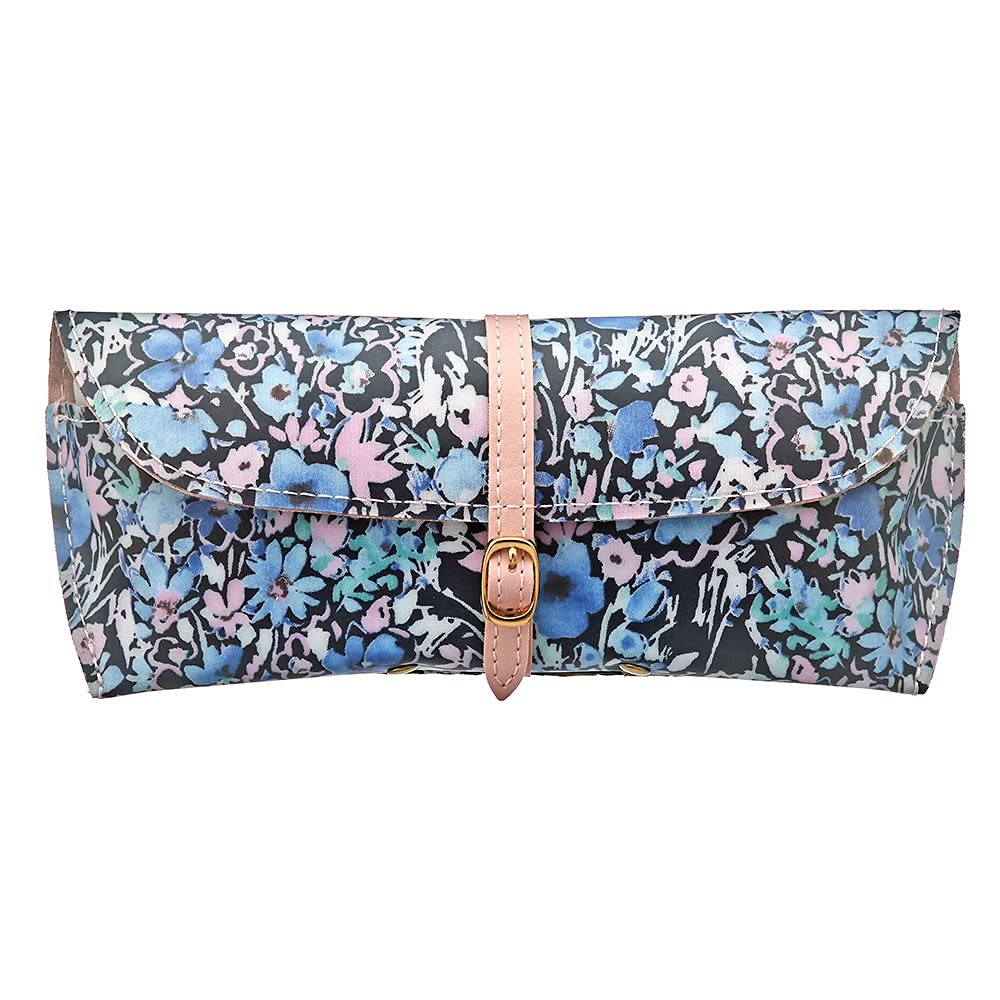 LC Eyeglass Sunglasses Floral Stylish Made In Fine Navy [Cyalel Yahata] Women's Case, Case, Lightweight, Print, Gift, Japan,