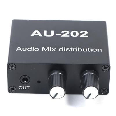 Mezclador Estéreo Distribuidor de Audio Para Auriculares Amplificador de Potencia Externo Volumen